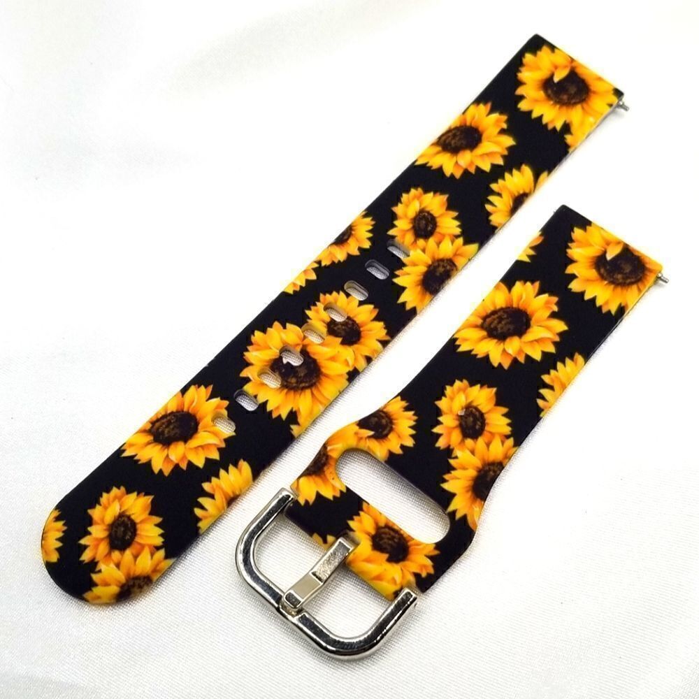 Sunflower Samsung Galaxy silicon watch band replacement 20mm.